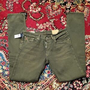 Polo by Ralph Lauren Men's Green Sullivan Slim Straight Jeans - 30x34